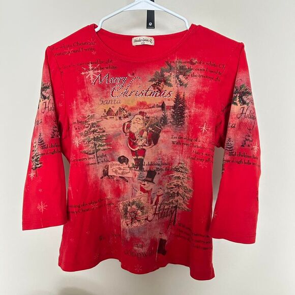 vintage Y2K 2000s retro Christmas holiday graphic print top shirt - Picture 5 of 5